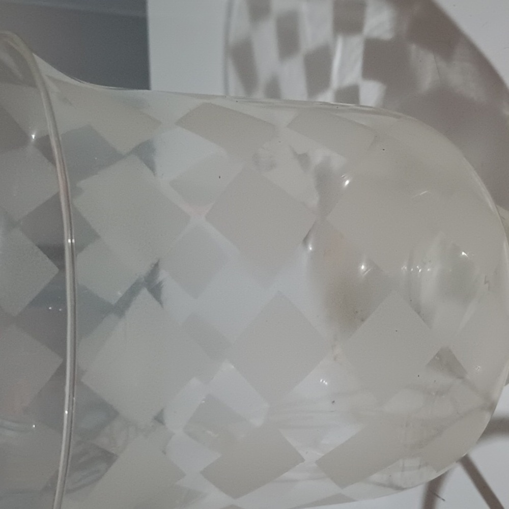 Interior accents checkered  candle holder two pieces - Picture 3 of 4